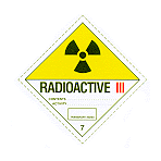Класс 7 - радиоактивные вещества с удельной активностью более 70 кБк/кг (2 нКи/г)